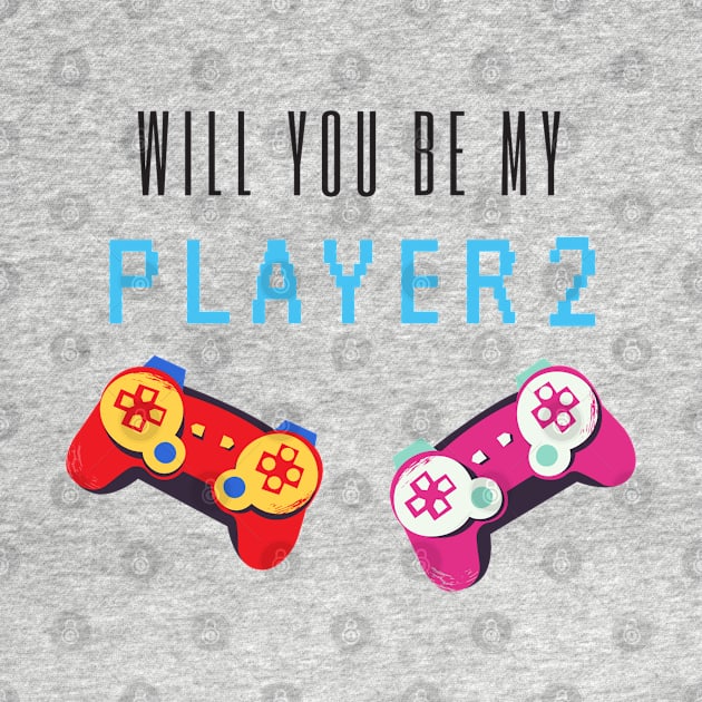 will you be my player 2 - black text by Petites Choses